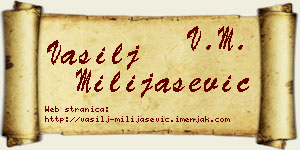 Vasilj Milijašević vizit kartica